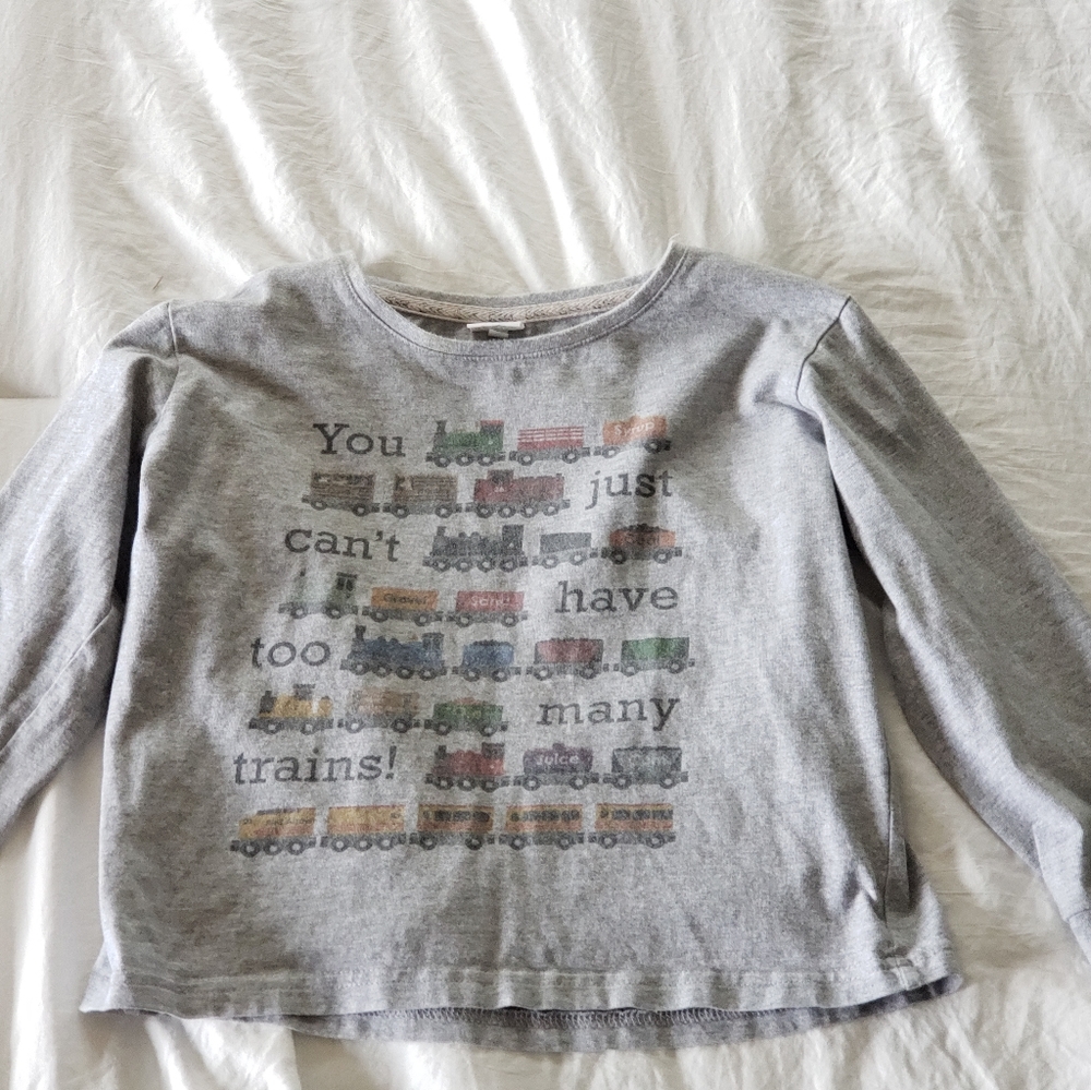Boys long sleeve train shirt 5t